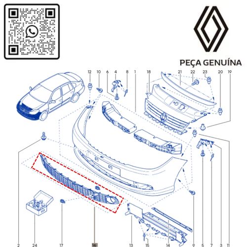 RN 210071 7701210071 GRADE INF. DO PARACHOQUE DIANT. SYMBOL ORIG 3